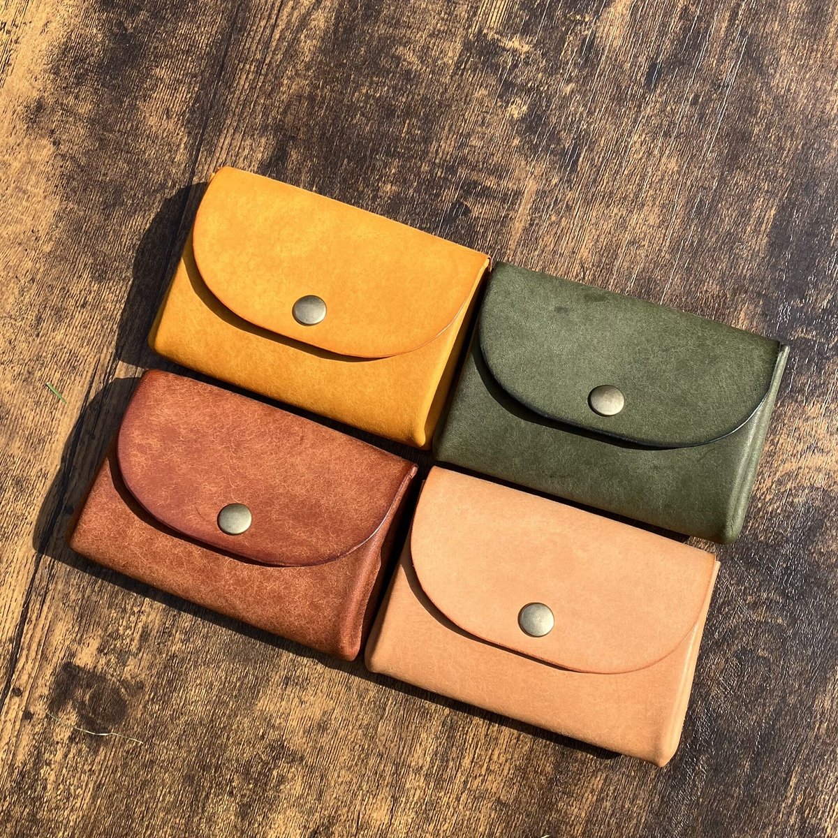 アコーディオンウォレット グリーン | Yamaumi Leather