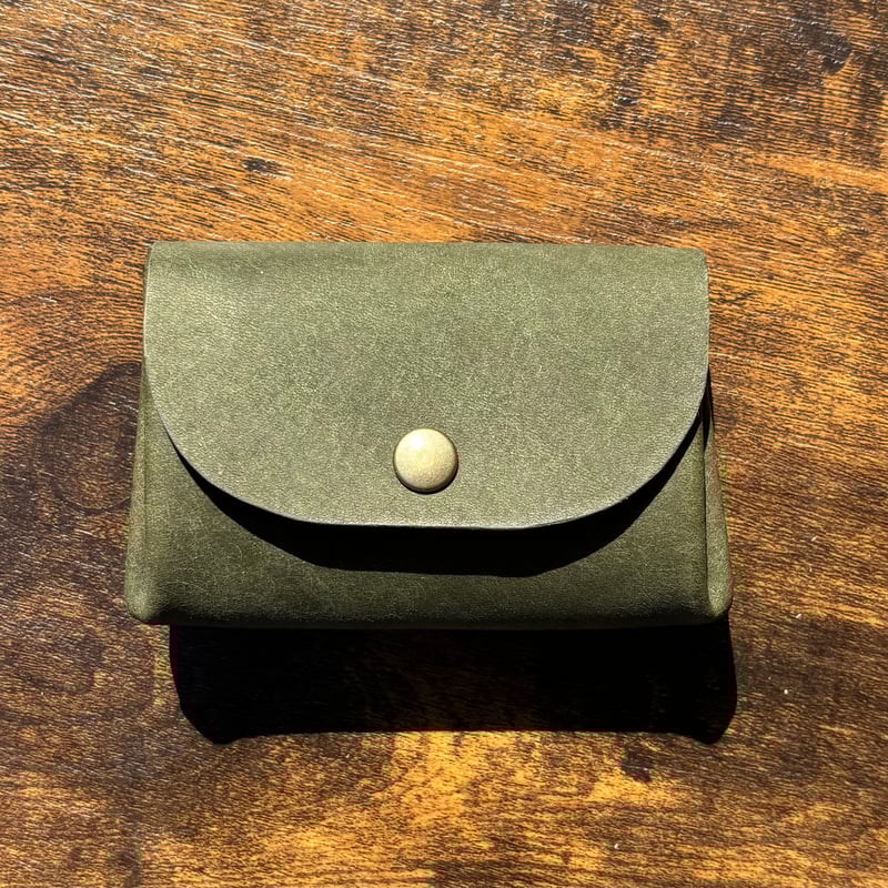 アコーディオンウォレット グリーン | Yamaumi Leather