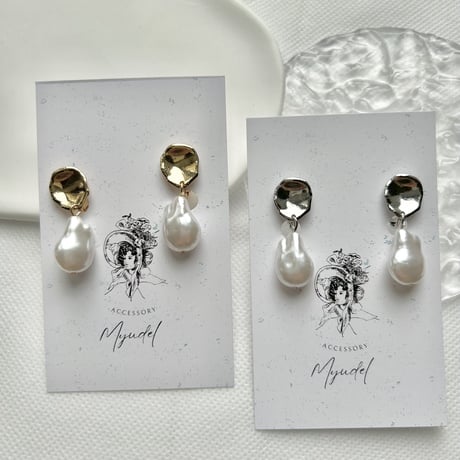 Simple Big Pearl Design Earring (without hole)