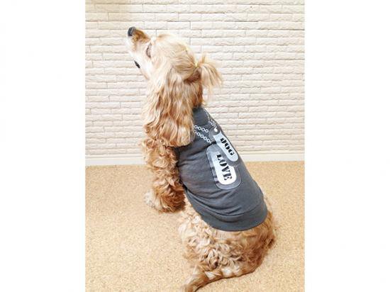 【モナコ】犬服タンクトップ full of vigor 犬 服 秋 冬 ライン切り替え パイル タンクトップ