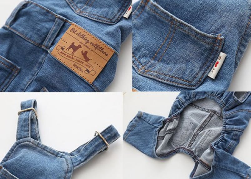 ハンドメイド 犬服「オーバーオール風タンクトップ」 ECプーさんオーバーオールタンク ペット用品 犬服 ペットウェア