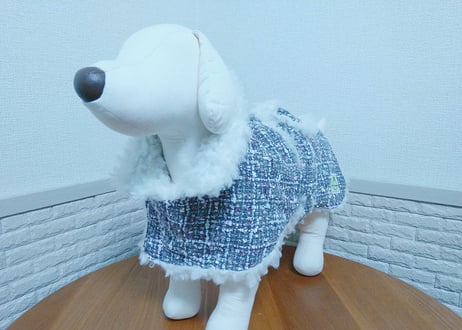 【犬服】オリジナルツイードボアコート♪