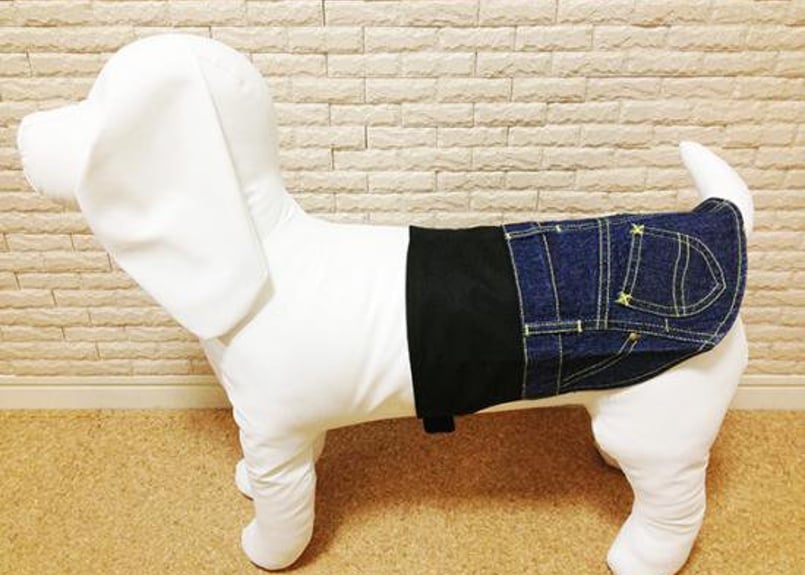 DENIM ROSE 犬服 デニムスカート DENIM ROSE ワッペンデニムスカート 犬 ワンピース 【デニム