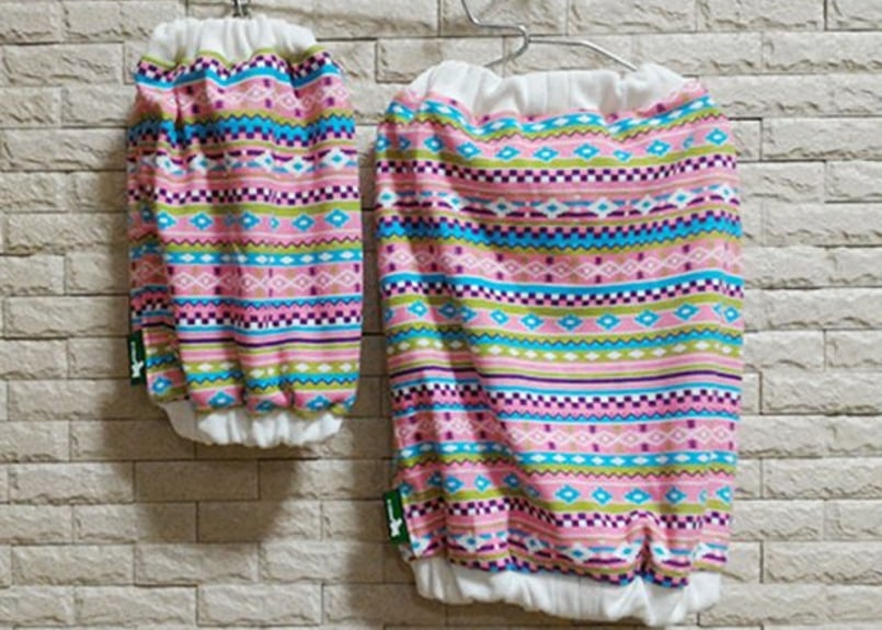 犬用】ニットスヌード (ピンク幾何学模様) ♪ | M's Diamond