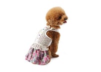 【犬服】レーシーフラワーワンピース♪
