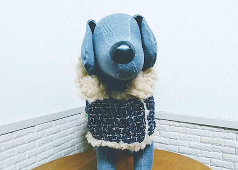 犬服】オリジナルツイードボアコート♪ | M