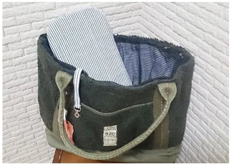 【犬用】ヴィンテージファブリック　トートキャリーバッグ♪