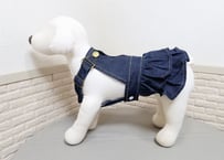 【犬服】デニムジャンバースカート♪