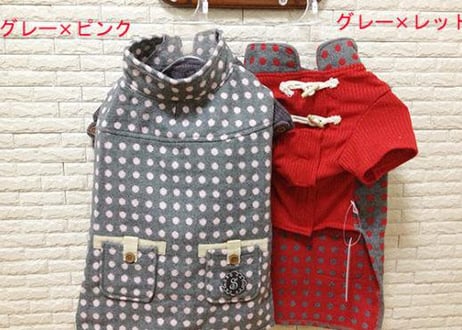 【犬服】 プレッピーダッフルコート♪