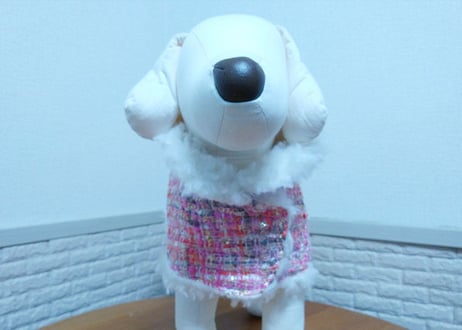 【犬服】オリジナルツイードボアコート♪
