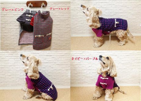 【犬服】 プレッピーダッフルコート♪