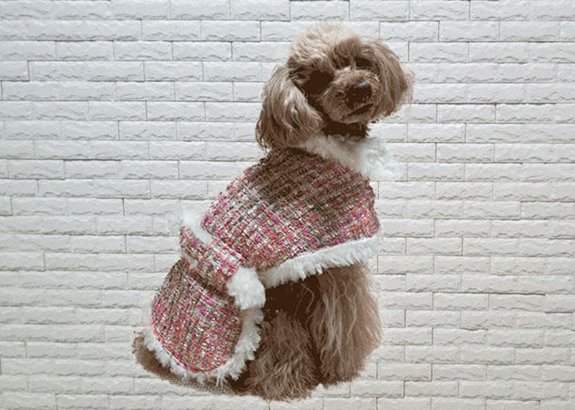 犬服】オリジナルツイードボアコート♪ | M's Diamond