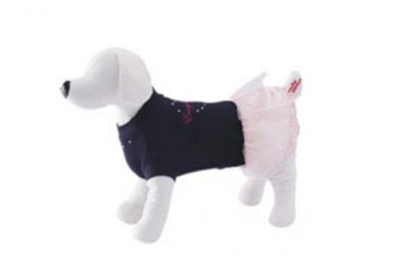 犬服 アメリカン デニムワンピース ハートみほん 愛犬のお名前入り