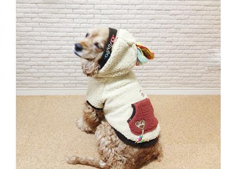 【犬服】もこもこプードルファーパーカー♪