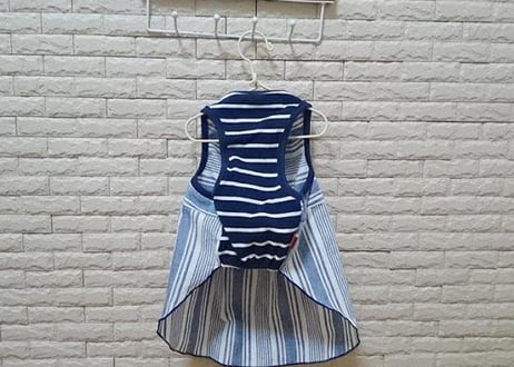 【犬服】異素材コンピワンピース