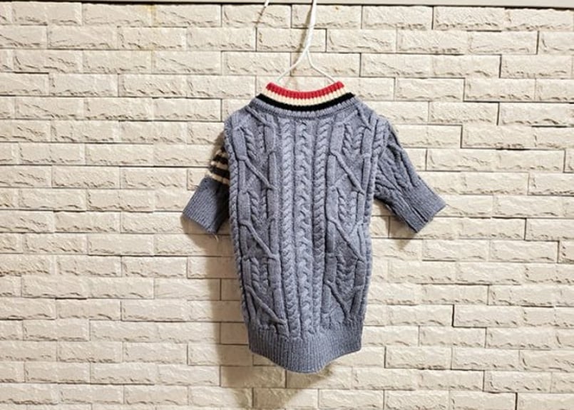 新品 DOG DEPT Gold Label アランニット カーディガン XL 犬服】アラン模様カーディガン♪ | M's Diamond