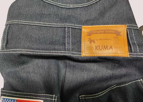 【K様ご注文の品】KUMA君用　オリジナルデニムオーバーオール　5Lサイズ