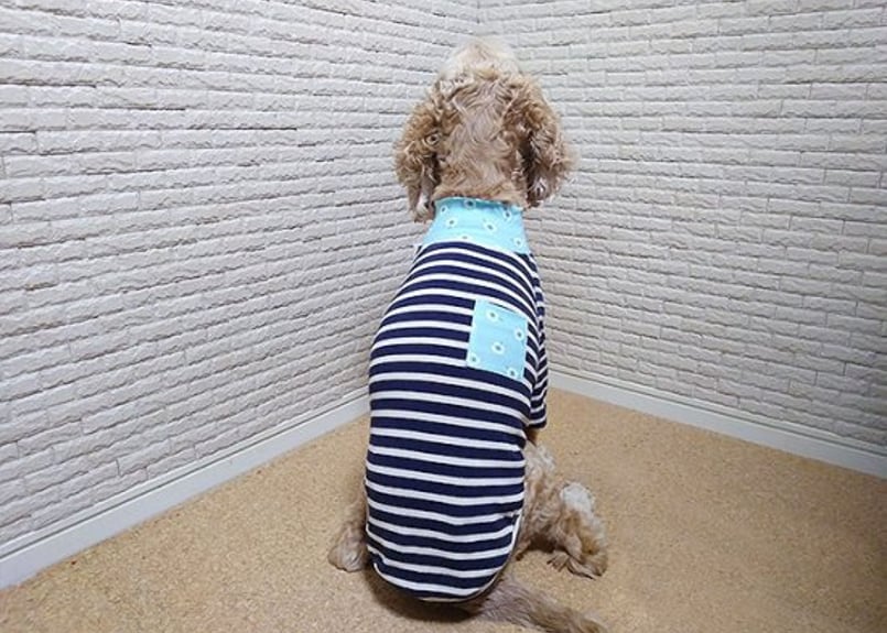 ハンドメイド　花柄刺繍大人モノトーンバルーンキャミ　犬服 ハンドメイド 花柄刺繍大人モノトーンバルーンキャミ 犬服