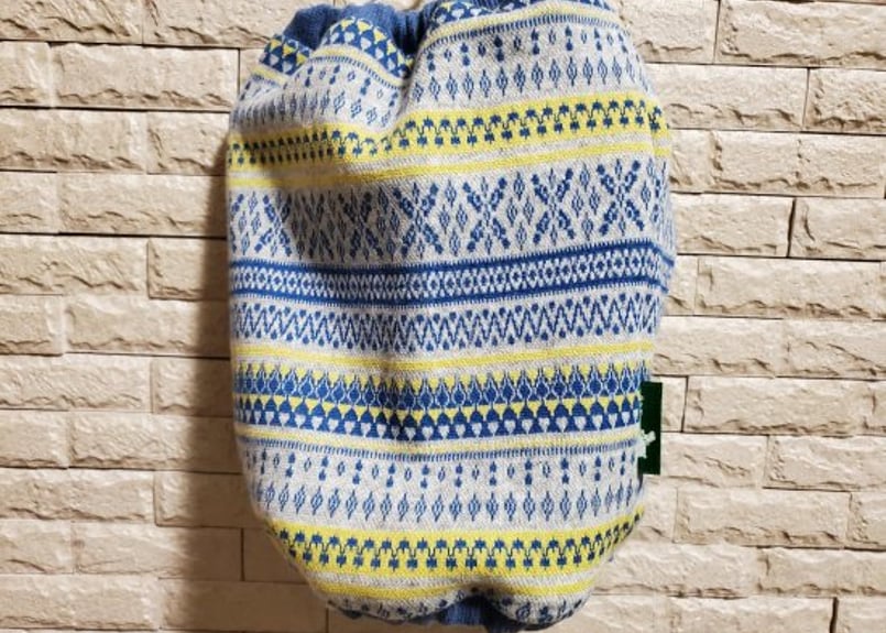 犬用】ニットスヌード (ブルー×イエロー) ♪ | M's Diamond