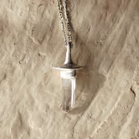 天使Aのロッククリスタル（水晶）の剣シルバーペンダントネックレス