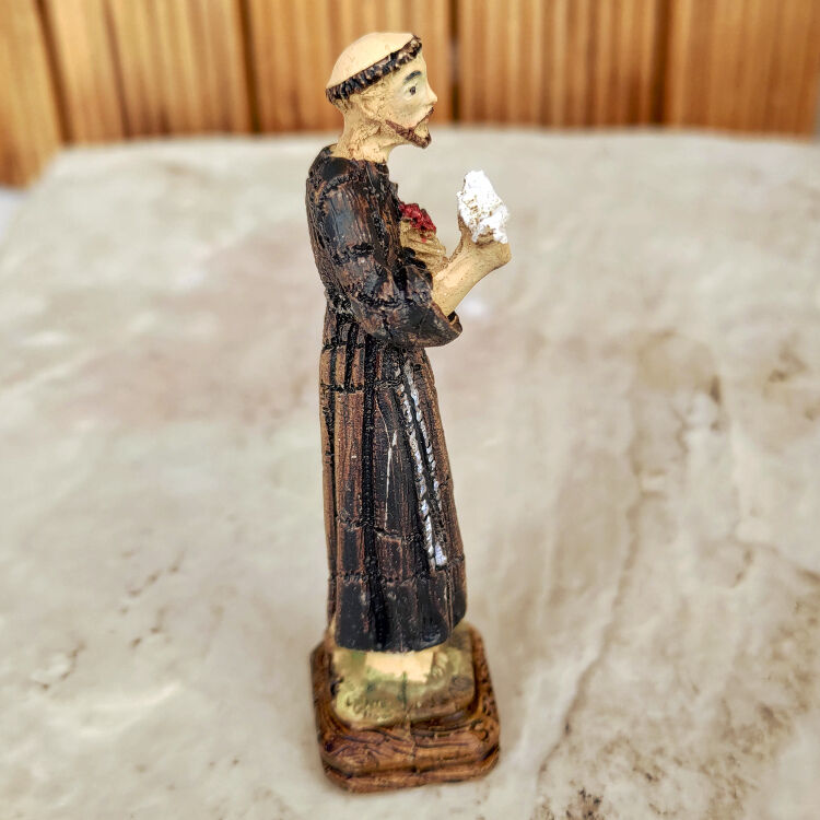 アッシジ・サンフランチェスコ像の置物（小鳥とバラ-b） | Fairy & Witch