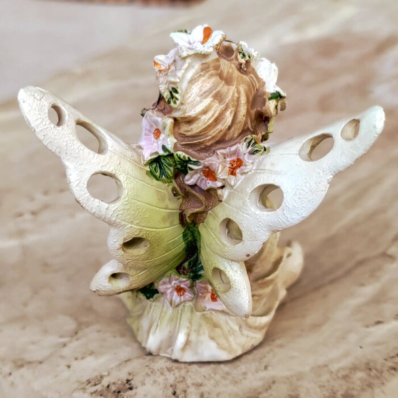 フラワーフェアリー・妖精の置物(頬杖) | Fairy & Witch