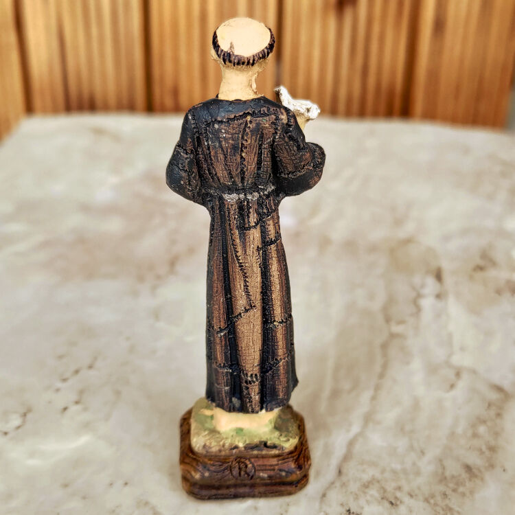 アッシジ・サンフランチェスコ像の置物（小鳥とバラ-b） | Fairy & Witch