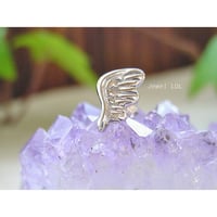 天使の羽根地金ピアス/K18WG（片方：左耳用）