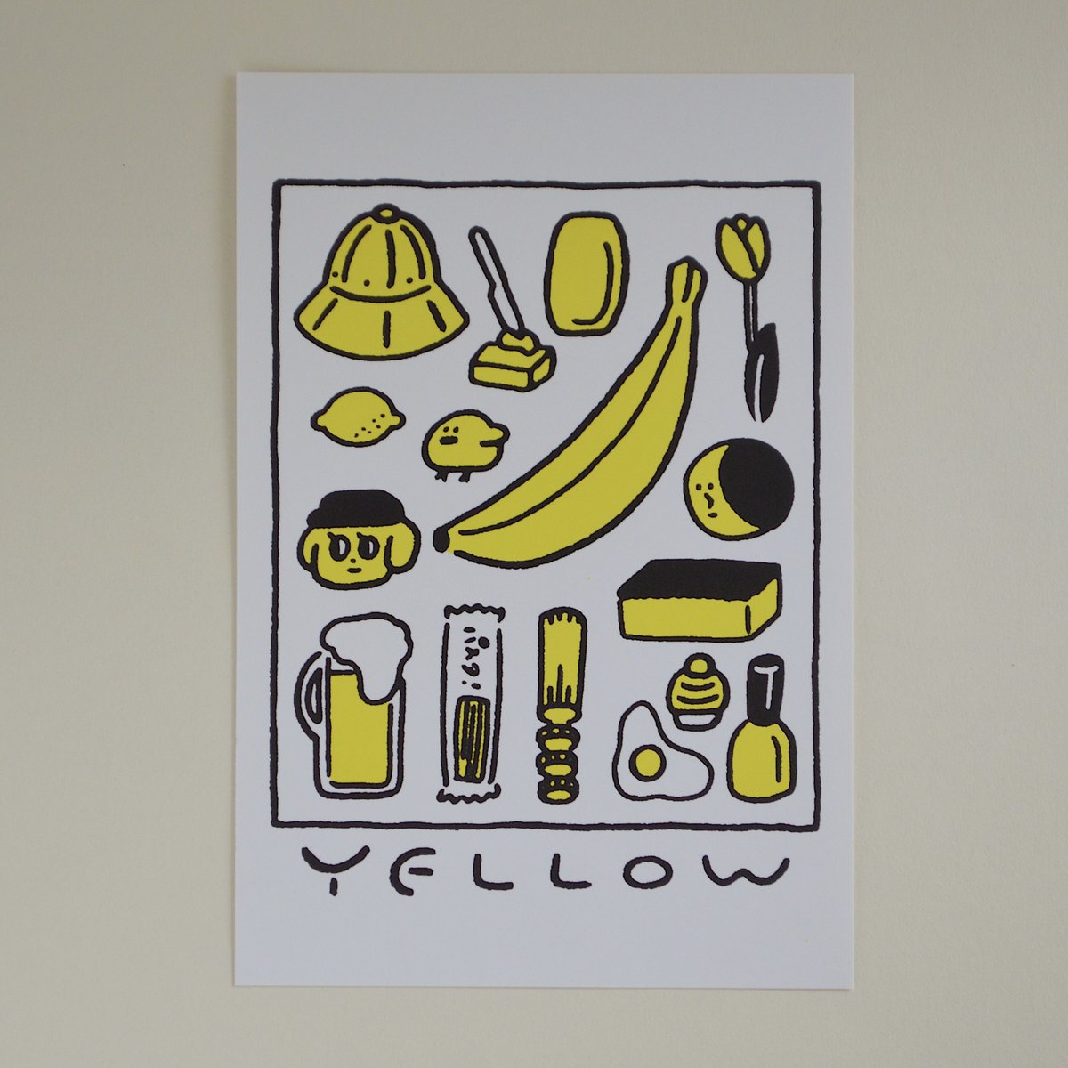 シルクスクリーンカード・YELLOW | studio KURIKINTON