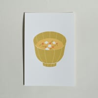 シルクスクリーンカード・なめこ味噌汁