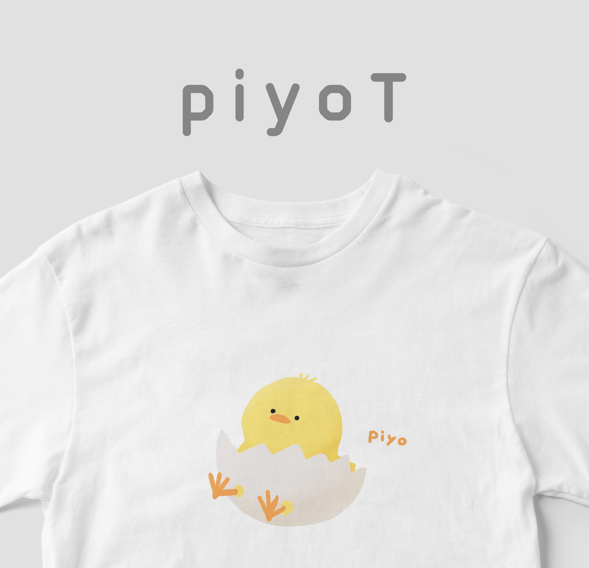 piyo☺︎　アイボリー　サイズ1 piyoT | 白Tどうぶつ園