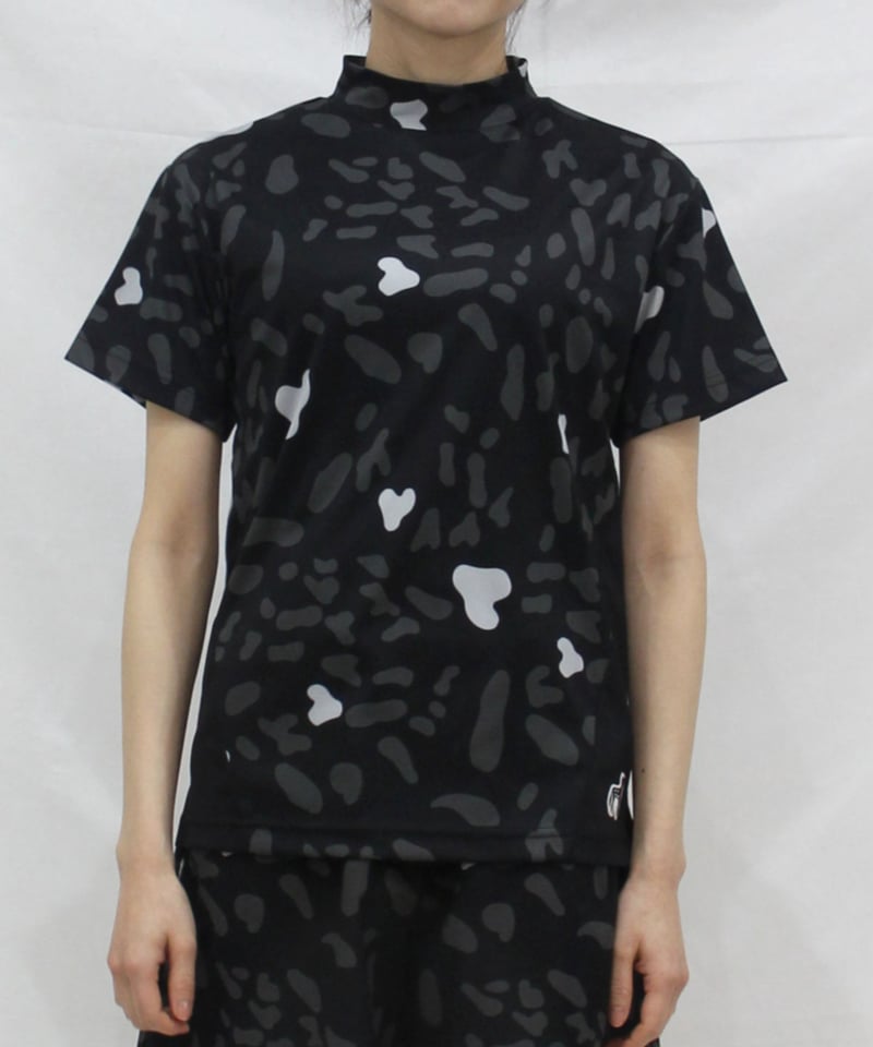 Resurrection ブラック 半袖モックネック Resurrection ブラック 半袖モックネック