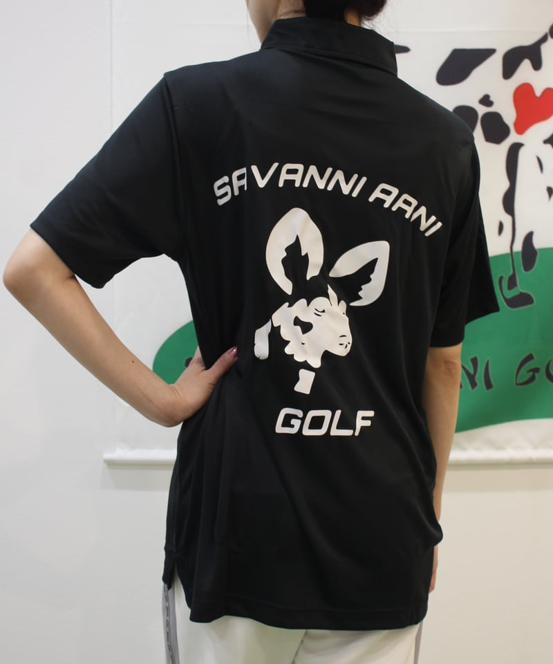 バックリカオンポロシャツ/ブラック（※オーダーより1～2週間後発送予定