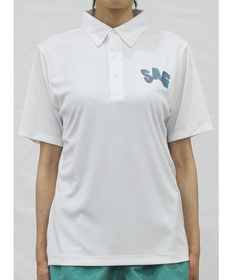 ブリーフィング ゴルフ バックテープロゴボタンダウンポロシャツ ホワイト ブリーフィング ゴルフ バックテープロゴボタンダウンポロシャツ