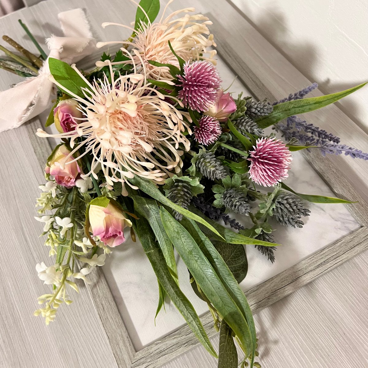 専用です ドライフラワースワッグ＊ナチュラルpinkページュ【35㎝】 薄 