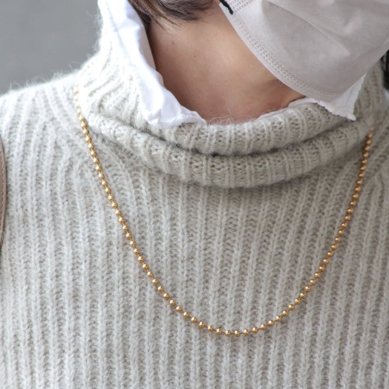 金属アレルギー対応＞さりげなくトレンド感をプラス ボールチェーン