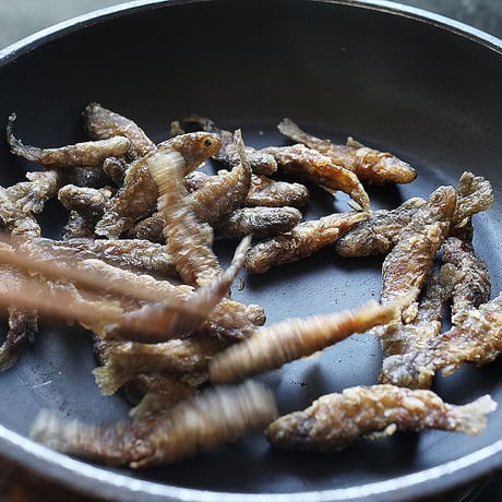 【産地直送】子岩魚の唐揚げ 2箱100尾前後・油揚げ不要（冷凍・国産）