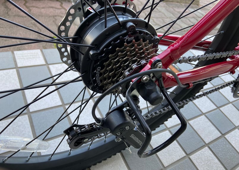 アシスト電動自転車「EBIKE」24インチ　ワインレッド HONBIKE-Market / HONBIKE電動アシスト自転車 スタンダード