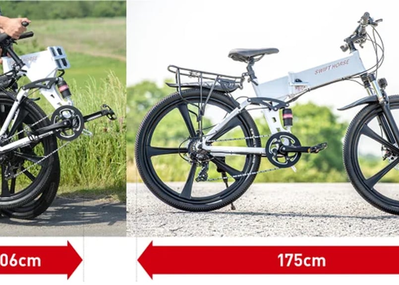 SWIFT HORSE 2】折畳み電動アシスト自転車 マットブラック