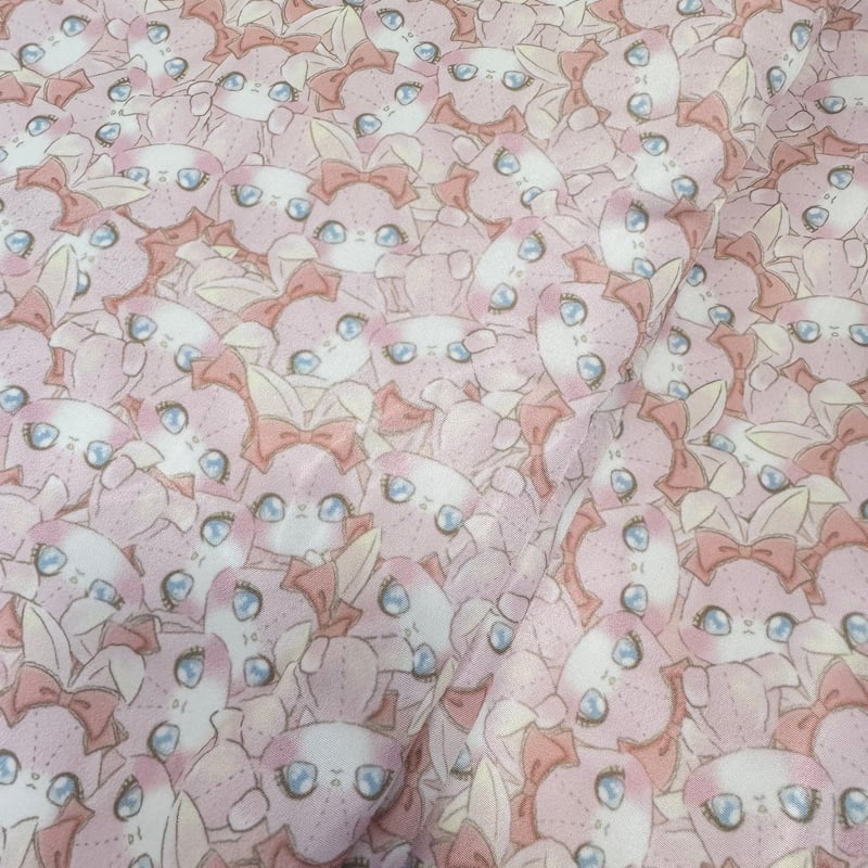 撥水生地 いちごうさぎ総柄 | coco@