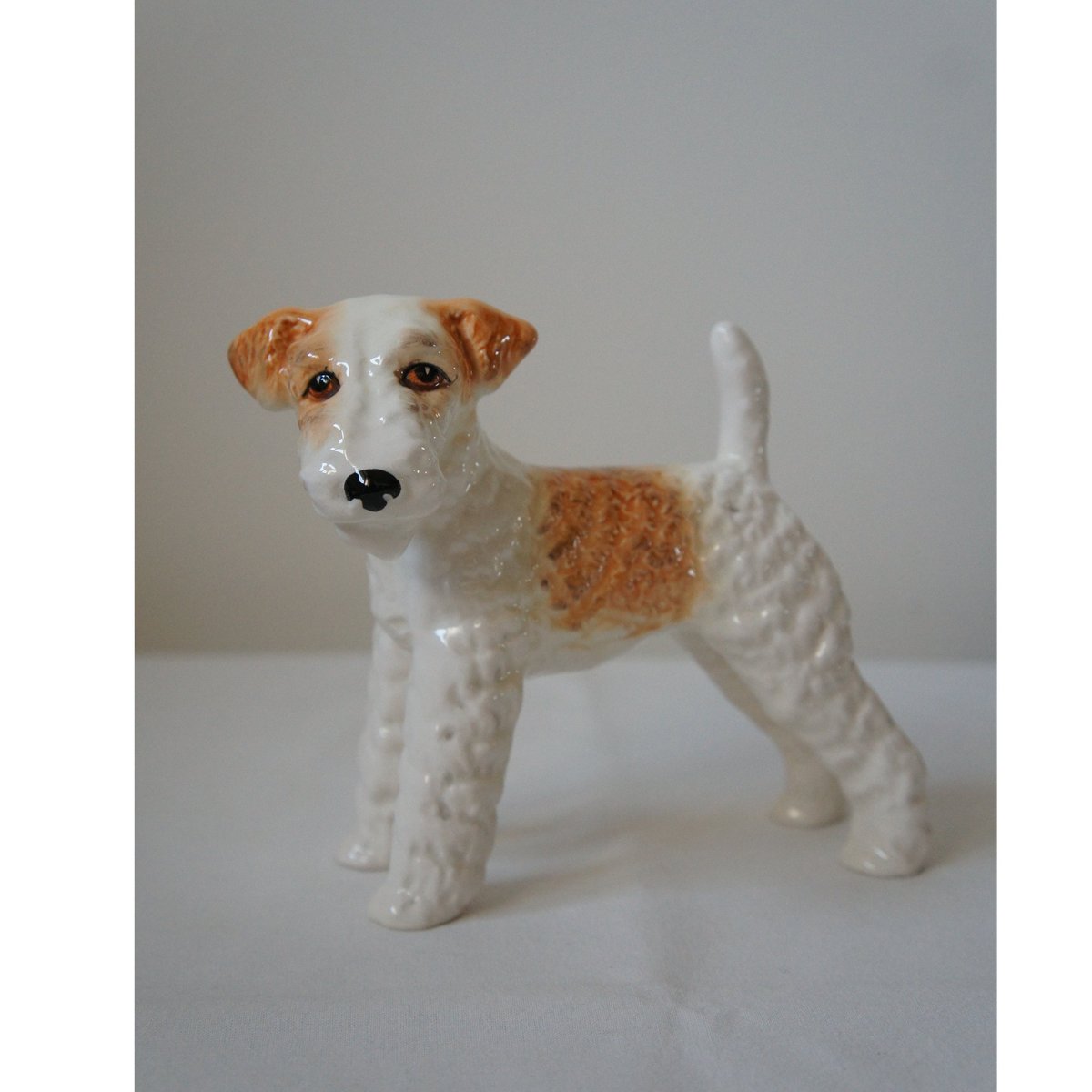 美品\"英国BESWICK製・フィギュリン／ワイヤーフォックステリア犬／約20cm 値下げです！