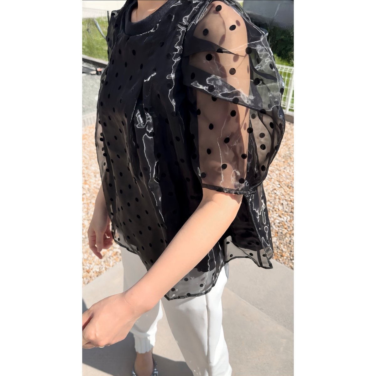 Organdy dot blouse | liber