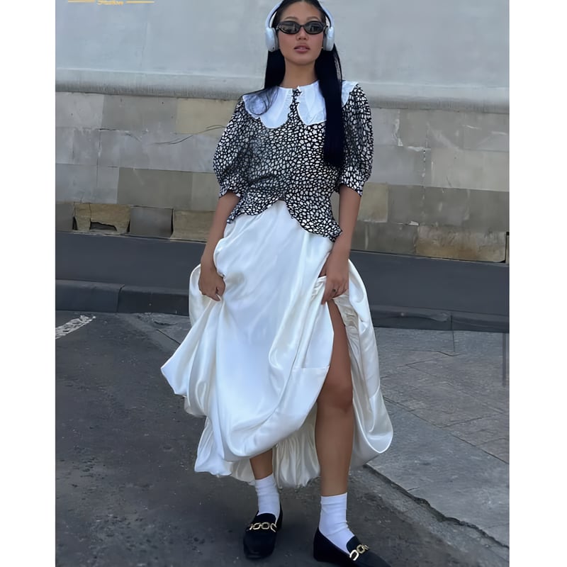 【SNIDEL】Baloon Satin Skirt バルーンサテンスカート SNIDEL】Baloon Satin Skirt バルーンサテンスカート