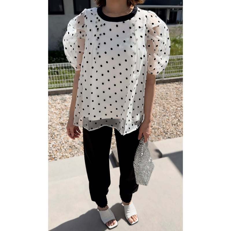 Organdy dot blouse | liber
