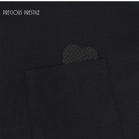 クロコハート付クルーネックＴシャツ　〈全2サイズ〉　PLMCR-50218-1