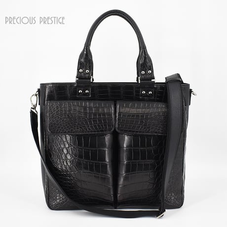 トートバッグ マットクロコ×牛革Ｌ　MCRCH-11357L