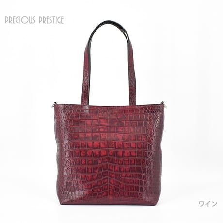 クロコトートバッグ　〈全2色〉　SHAM-12607