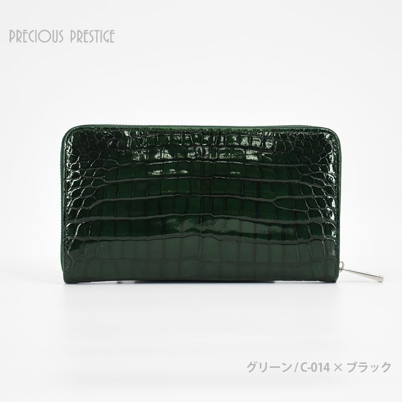 クロコダイル財布 ラウンドジップL シャイニングタイプ SCR-11806G