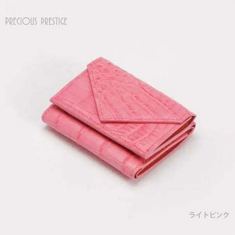 三つ折りウォレット 　マットクロコ　＜全４色＞　MCR-12410