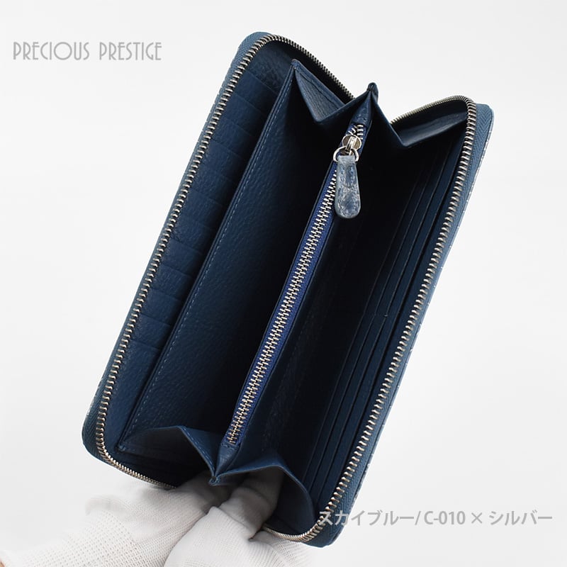 クロコダイル財布 ラウンドジップL シャイニングタイプ SCR-11806G